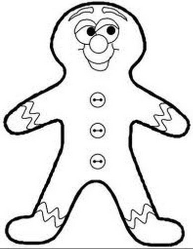 gingerbread man coloring page