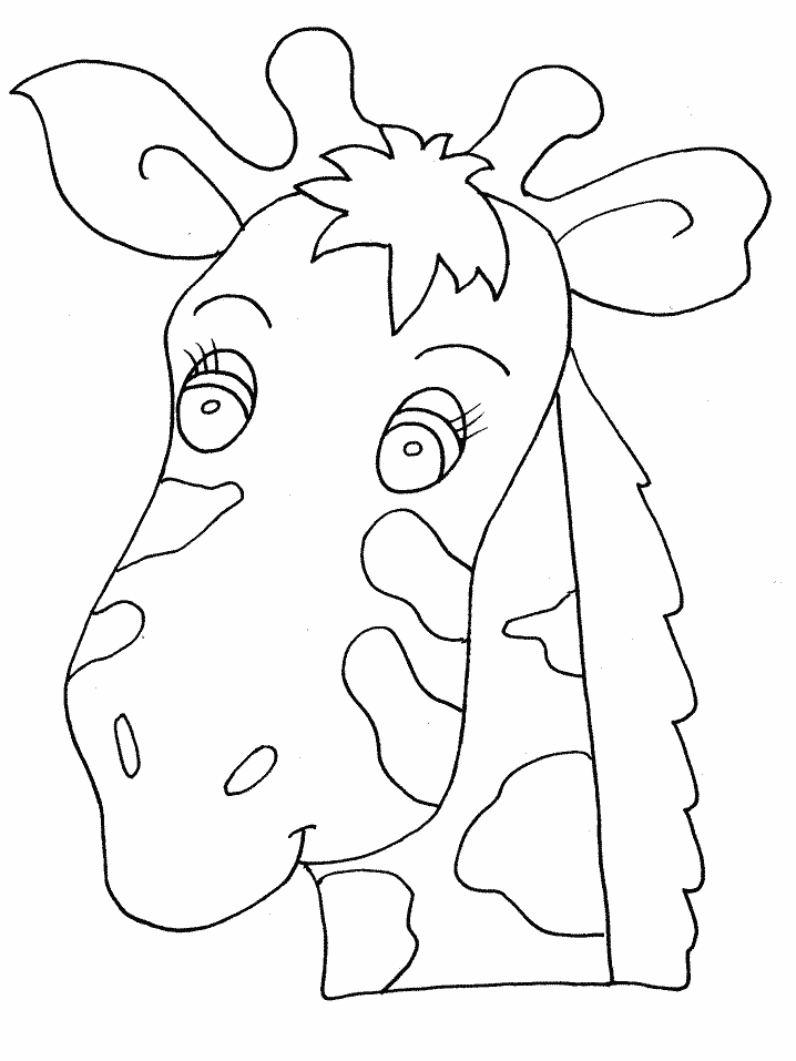 Giraffe Head Coloring Pages