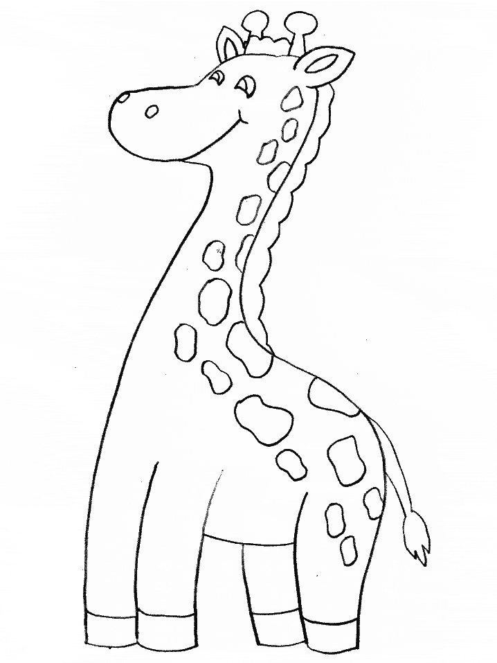 Giraffe Animals Coloring Pages