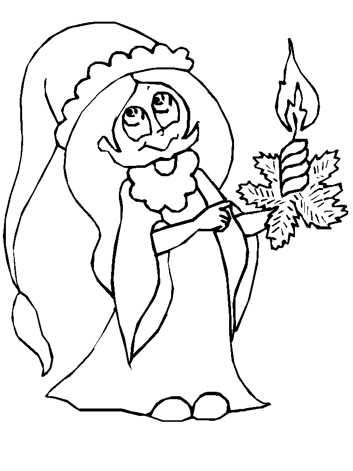 Girl Christmas Coloring Pages