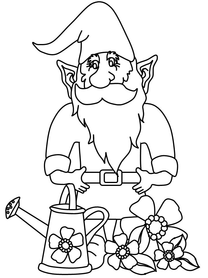 Gnome Elf Coloring Pages