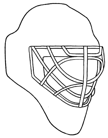 goalie mask coloring page