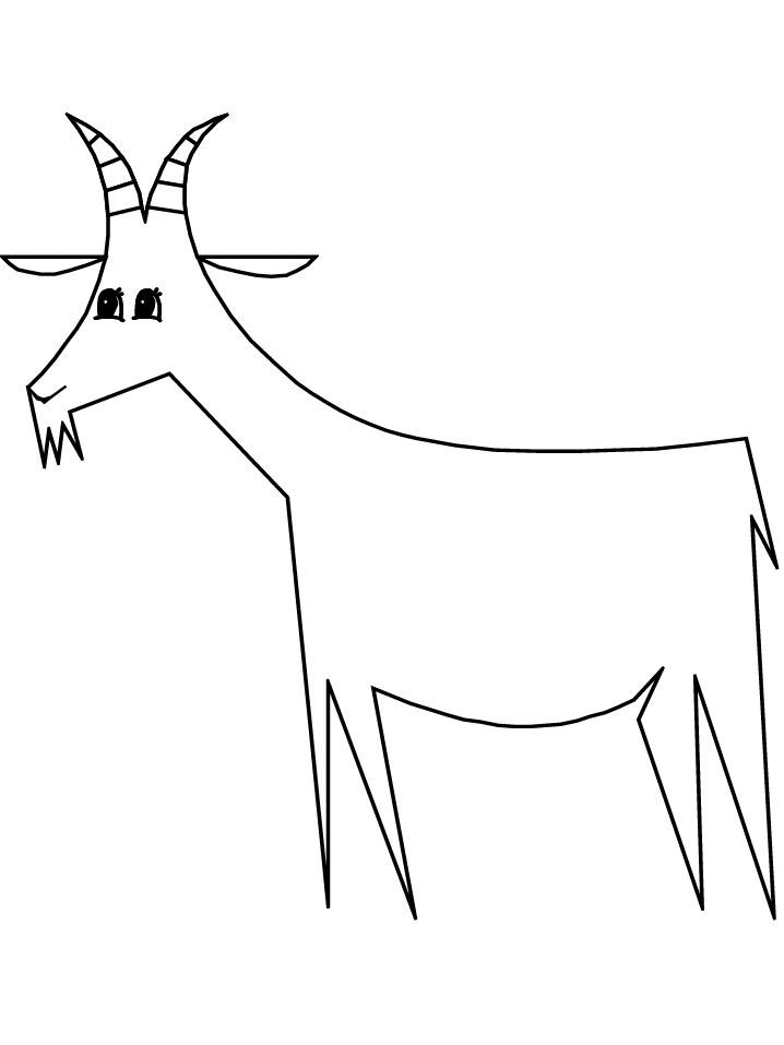 Abstract Goat Coloring Page