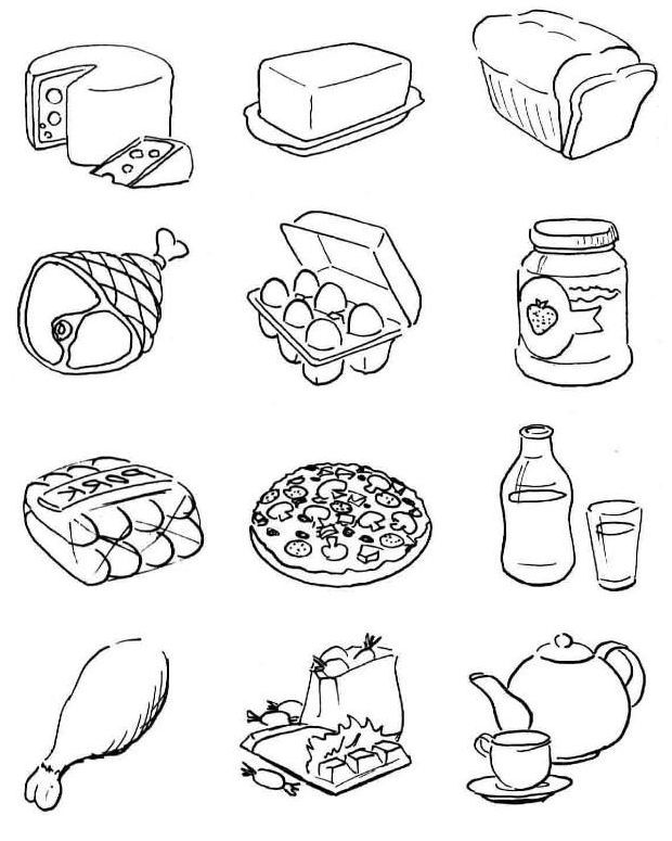 god provides food clothing house water coloring pages