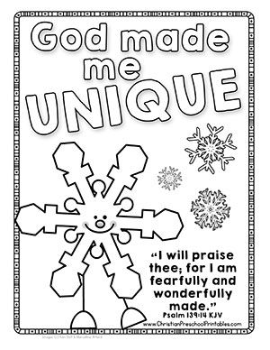 god's winter coloring pages for preschoolers