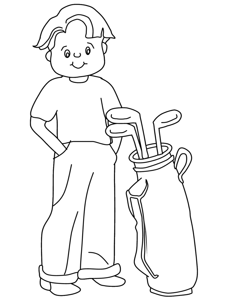 Golf Sports Coloring Page