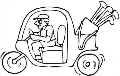 Golf Cart coloring page