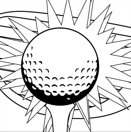 golf ball coloring page