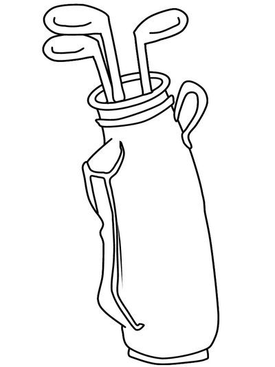 golf clubs coloring page