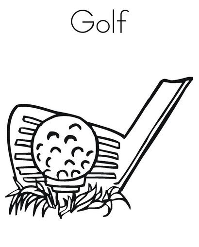 Golf Coloring Page