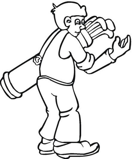 Golfer coloring page