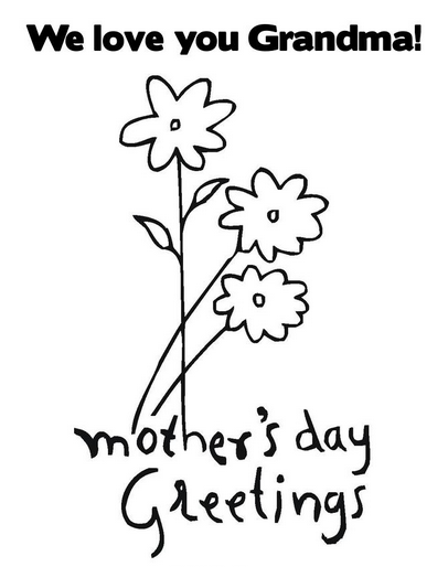 Grandma Mother's Day coloring page