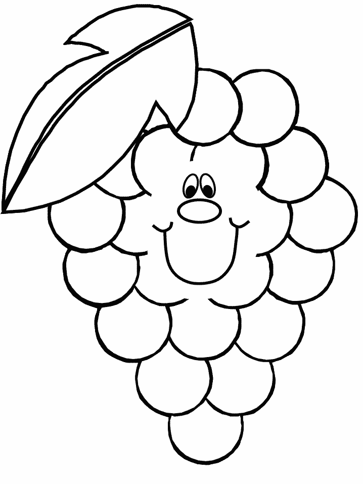 Download Grape Fruit Coloring Pages coloring page & book for kids.