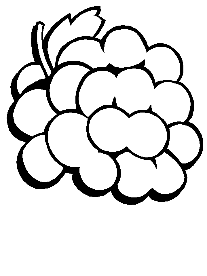 Grapes Fruit Coloring Pages