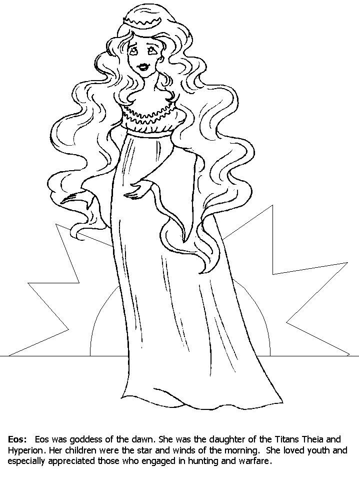 Greek Eos Coloring Pages