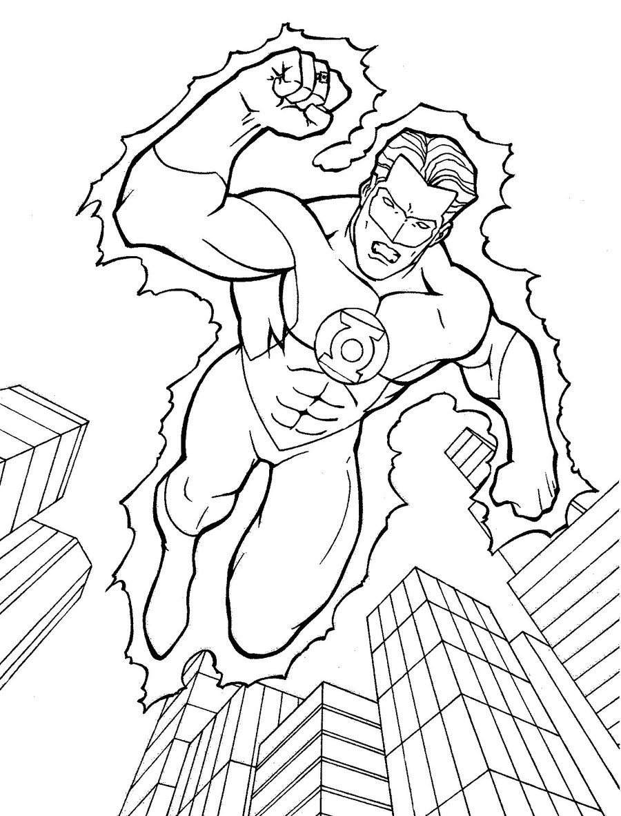 Green Lantern Coloring Page