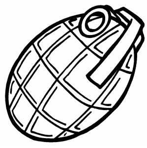 Grenade Coloring Page