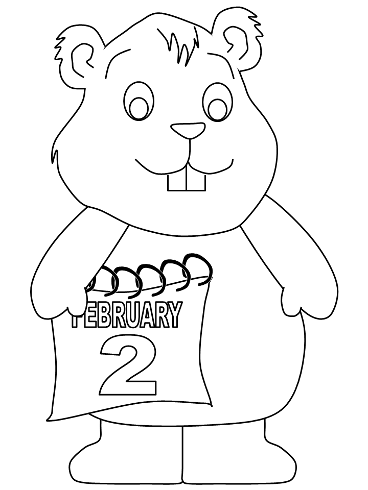 Groundhog Coloring Pages