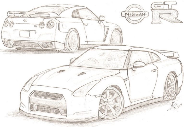 GTR coloring page