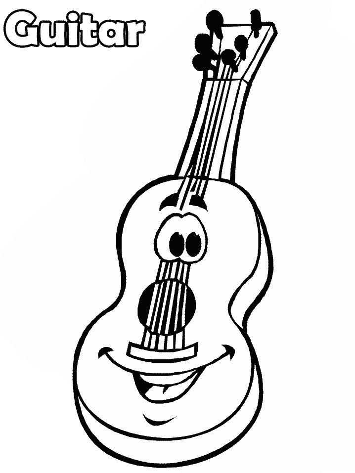 Guitar2 Music Coloring Pages