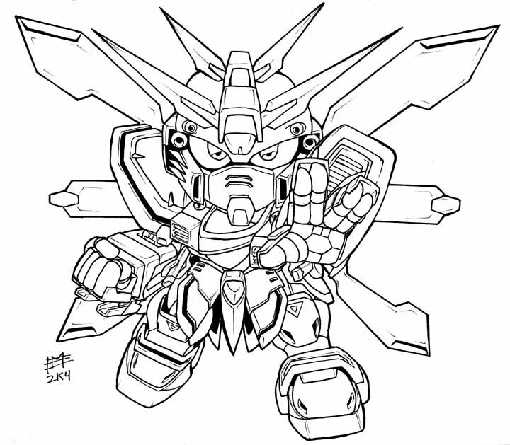 Gundam Chibi Coloring Pages