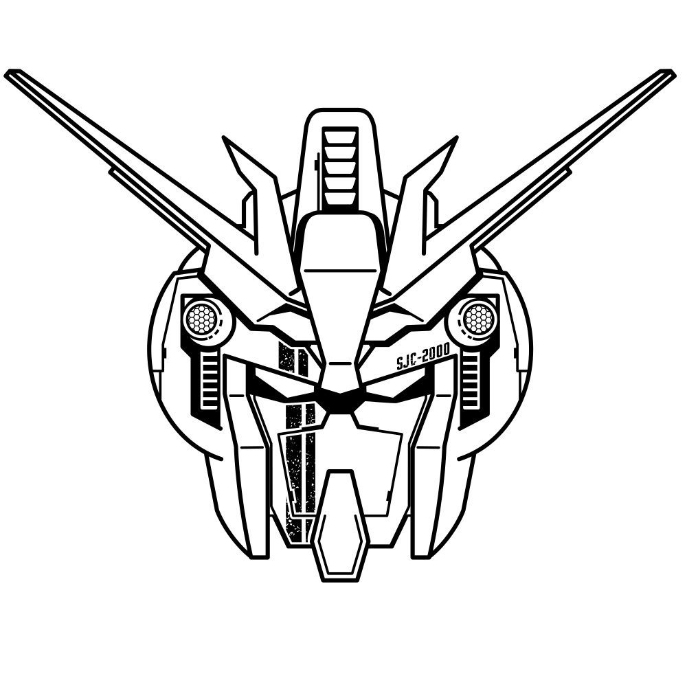 Gundam Head Coloring Pages