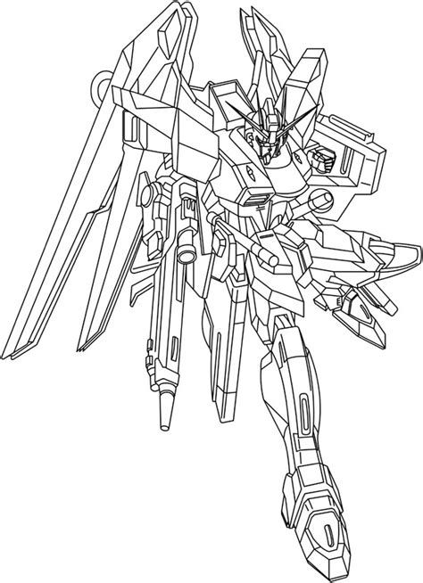 Gundam Coloring Page Free