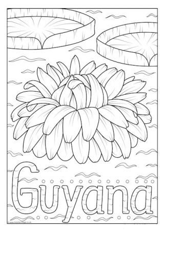 guyana water coloring pages