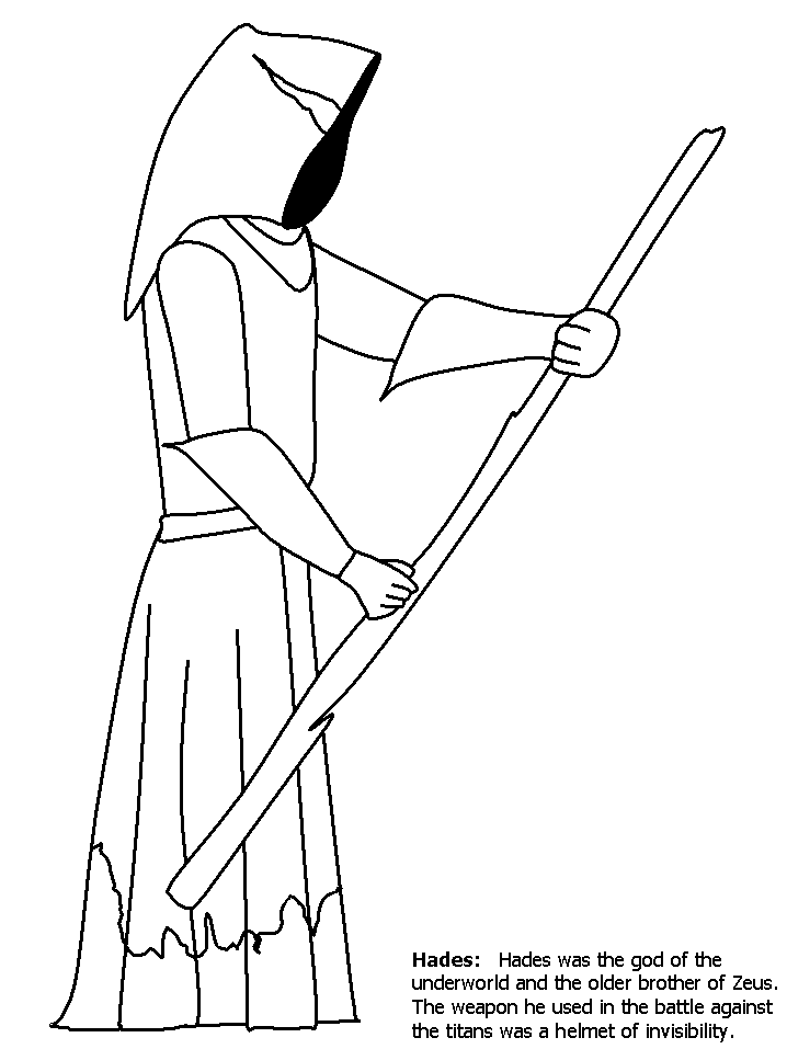 Hades Greek Coloring Pages