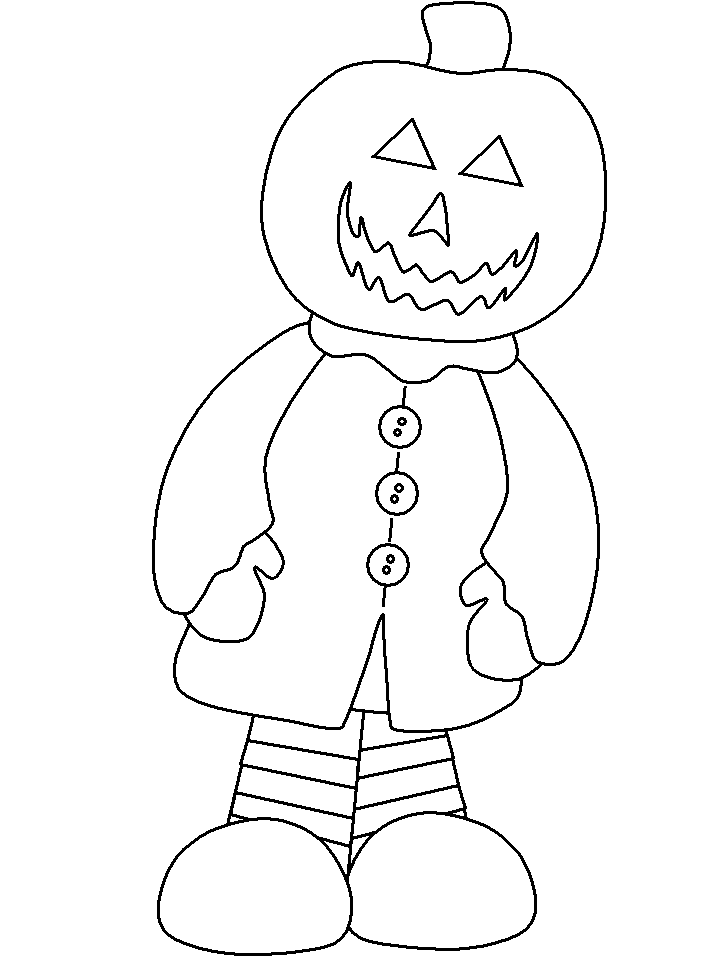 jack o lantern costume coloring page