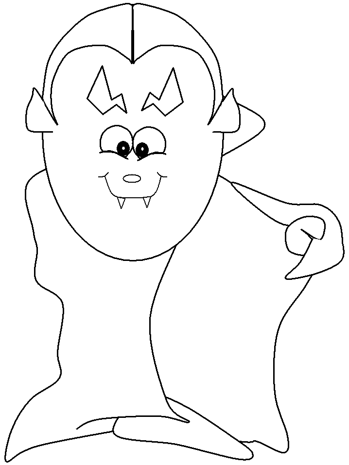 Halloween Vampire Coloring Page