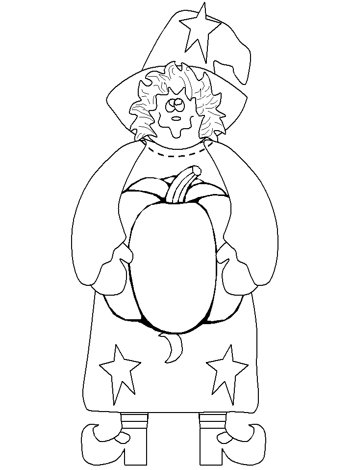 Witch with pumpkin