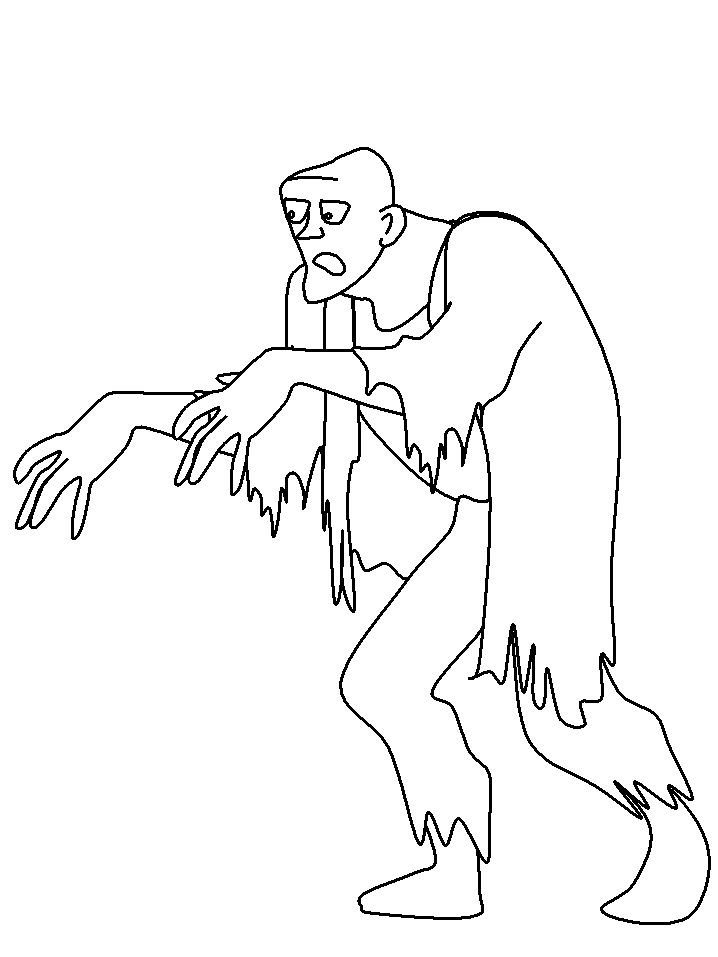 Halloween Walker Coloring Page