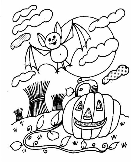 Halloween Bat Coloring Page