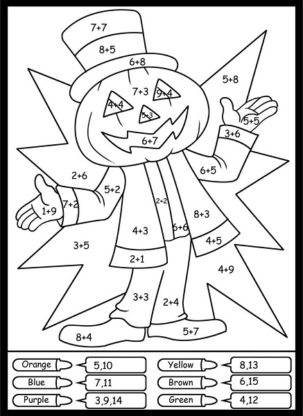 Halloween Coloring Pages Math