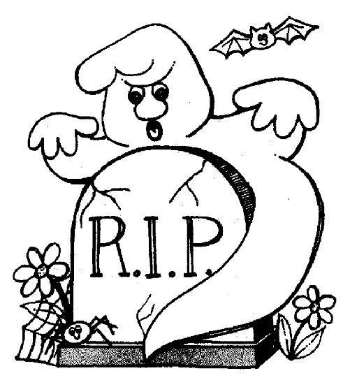 Halloween RIP Coloring Page