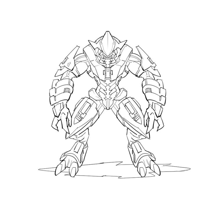 Halo Alien Coloring Pages