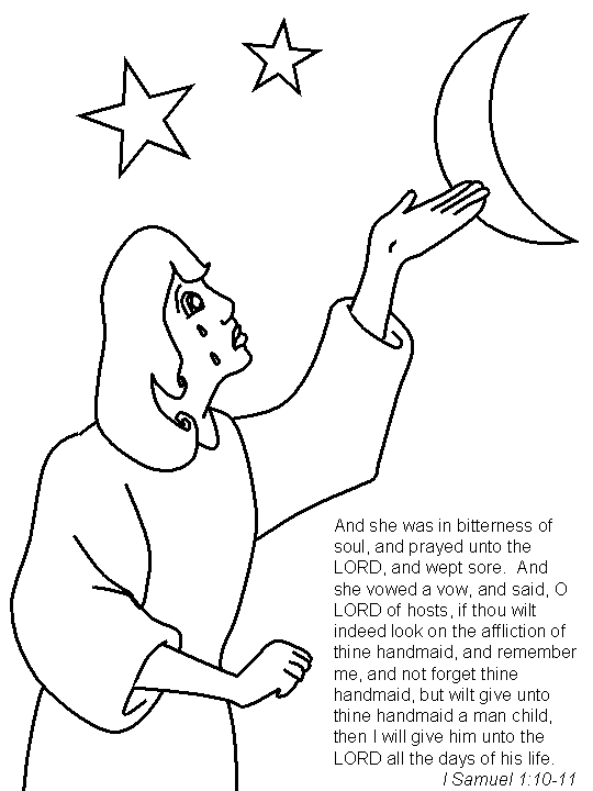 Hannah Bible Coloring Pages