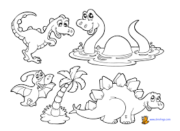 happy dinosaur coloring pages