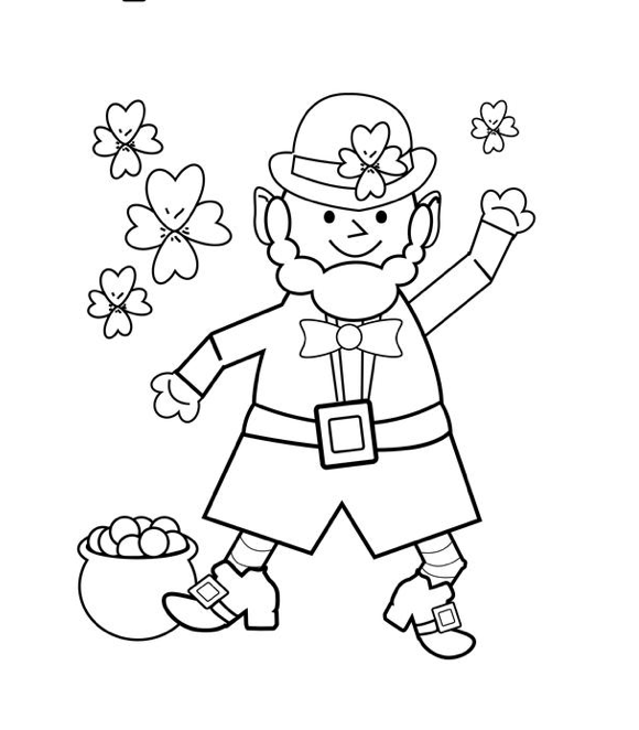 Happy St Patricks Day Coloring Page