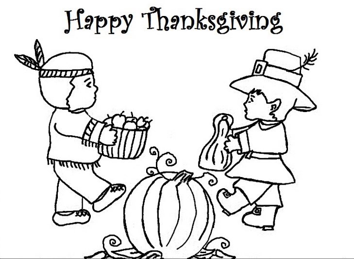 Happy Thanksgiving Coloring Page