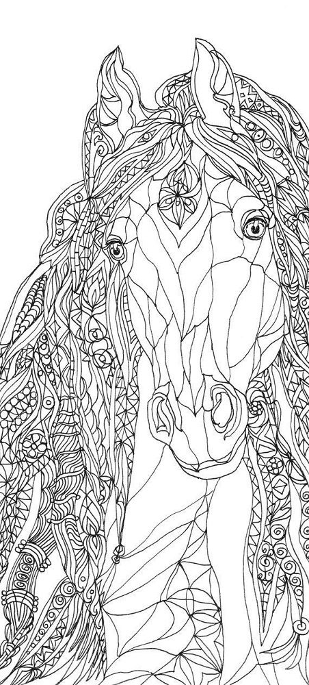 hard horse coloring pages