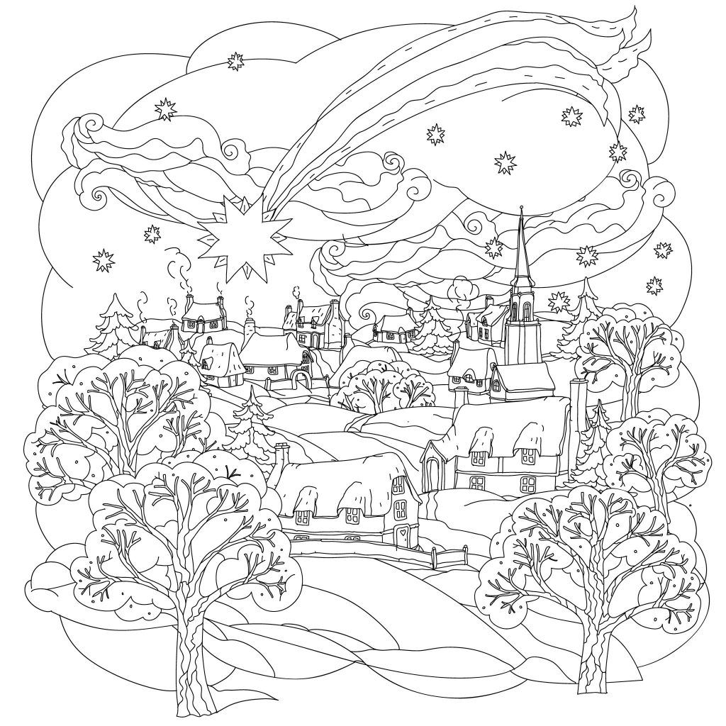 hard winter coloring pages