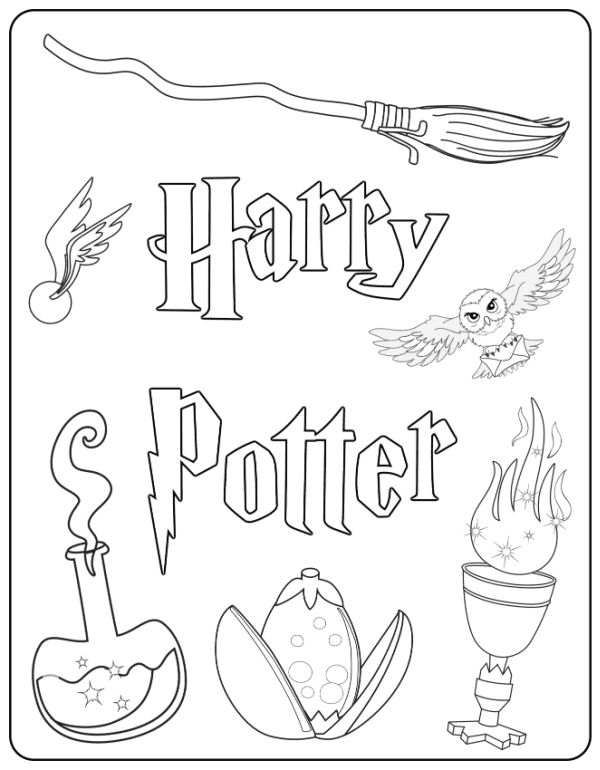 Harry Potter Coloring Pages Easy