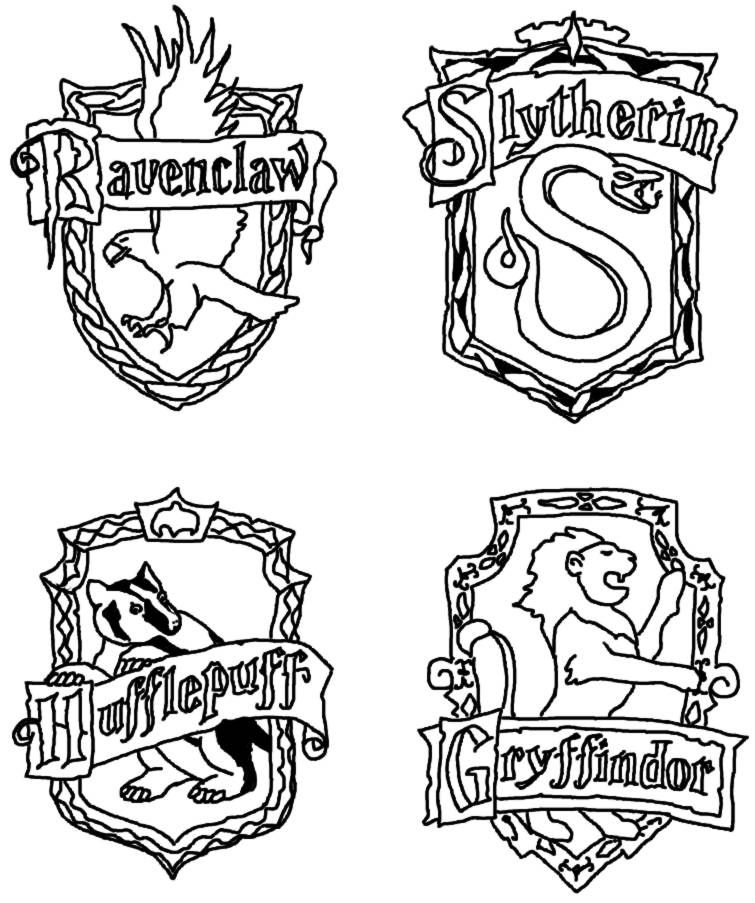 Harry Potter Houses Coloring Pages