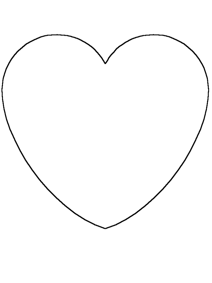 heart shape coloring page