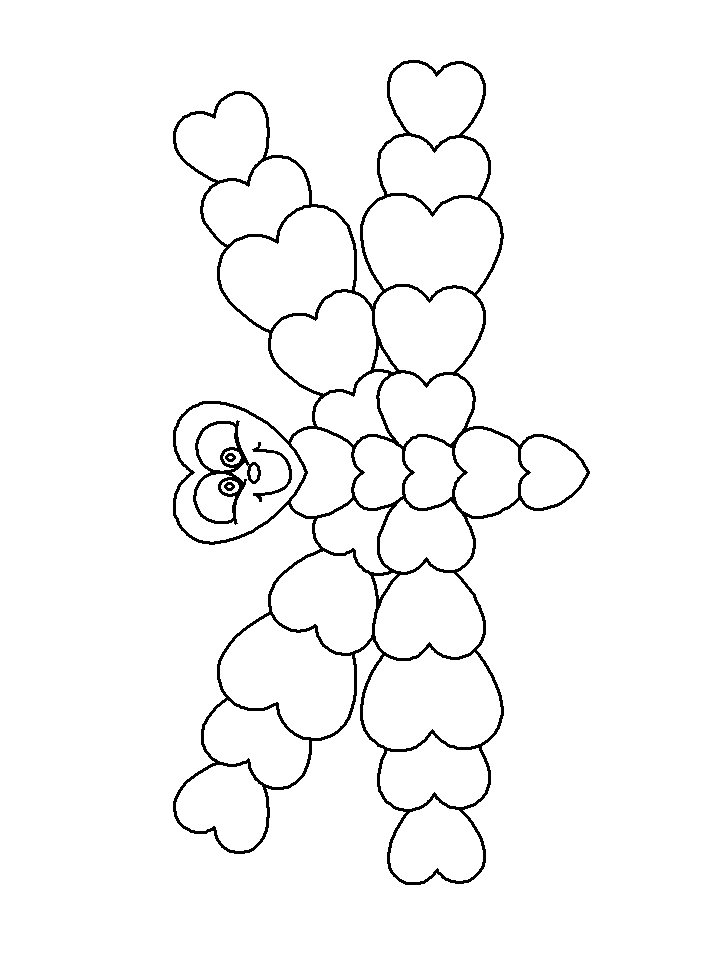 Heartdragonfly Valentines Coloring Pages