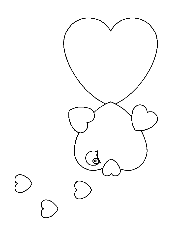 Heartfish Valentines Coloring Pages
