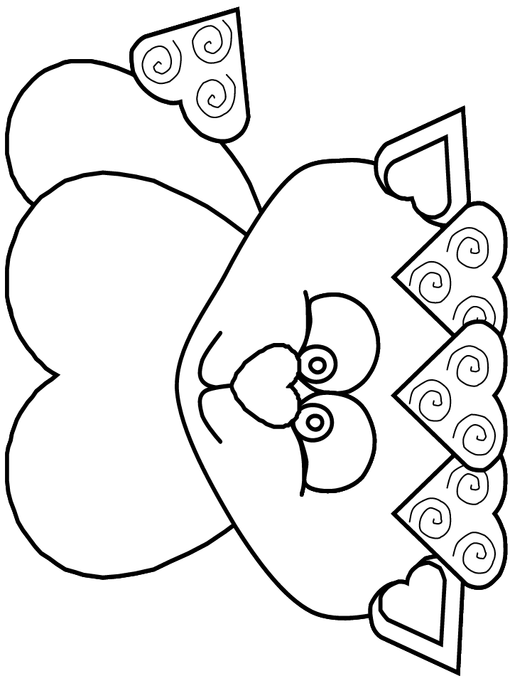 Heartlamb Valentines Coloring Pages