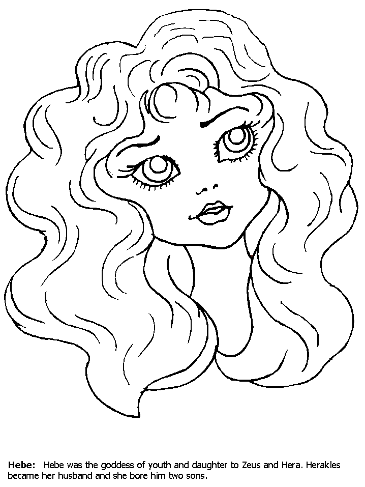 Hebe Greek Coloring Pages